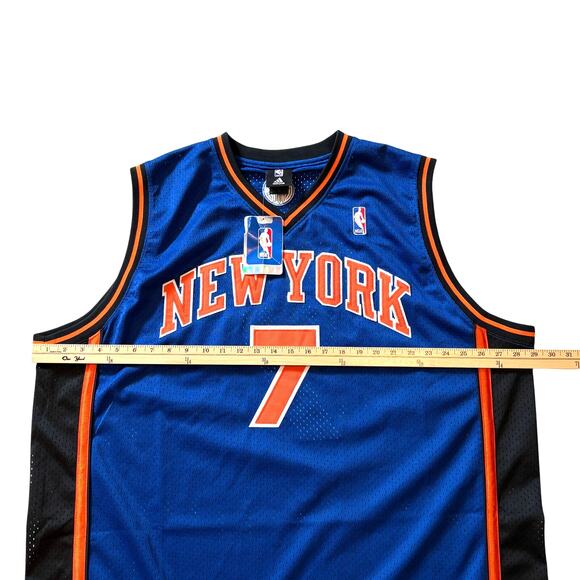 Adidas Carmelo Anthony New York Knicks #7 Basketball Jersey Blue 60 3XL *FLAW* - Picture 10 of 13